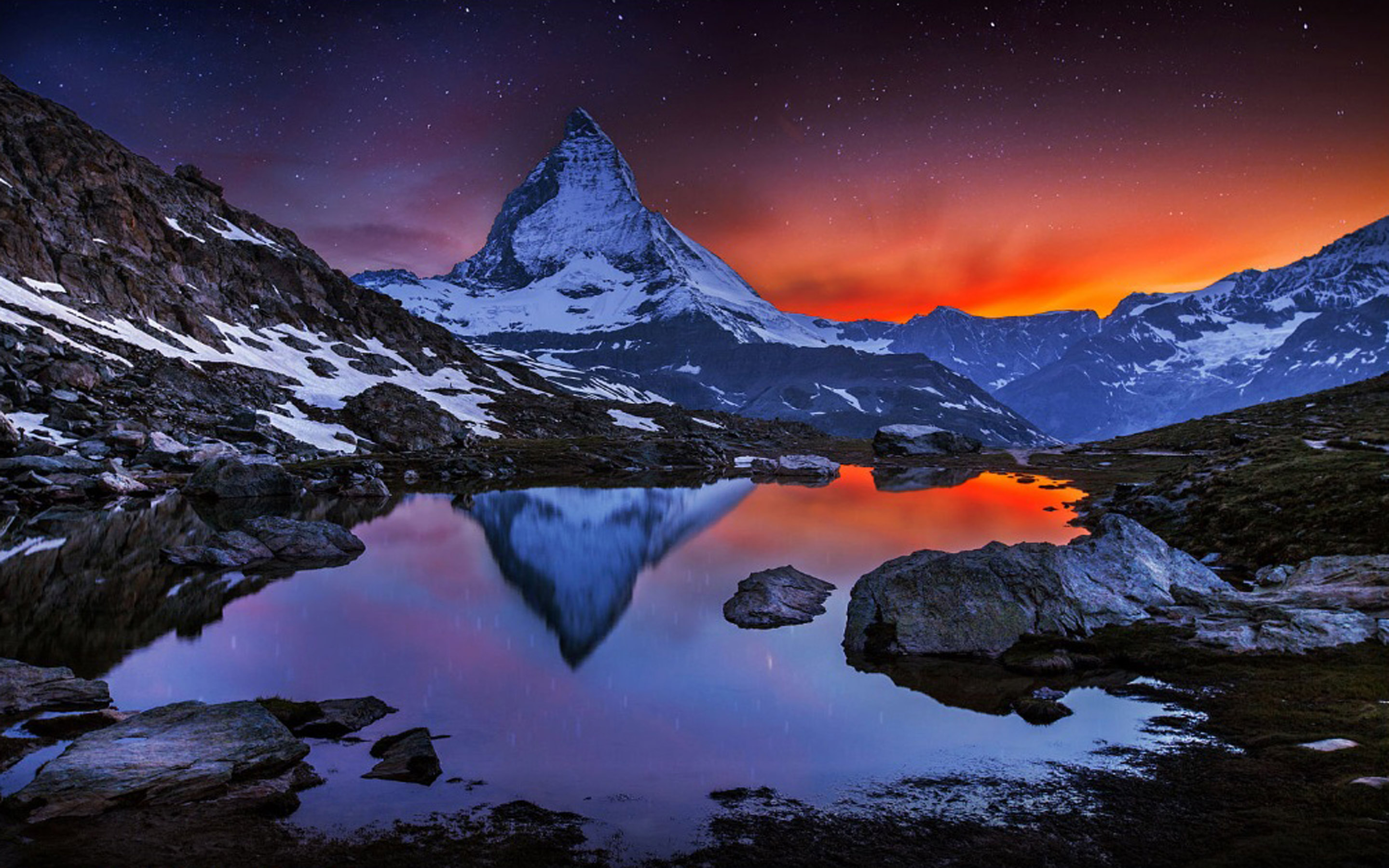 The Matterhorn German Excuse Matərˌhɔrn Is A Mountain In The Alps