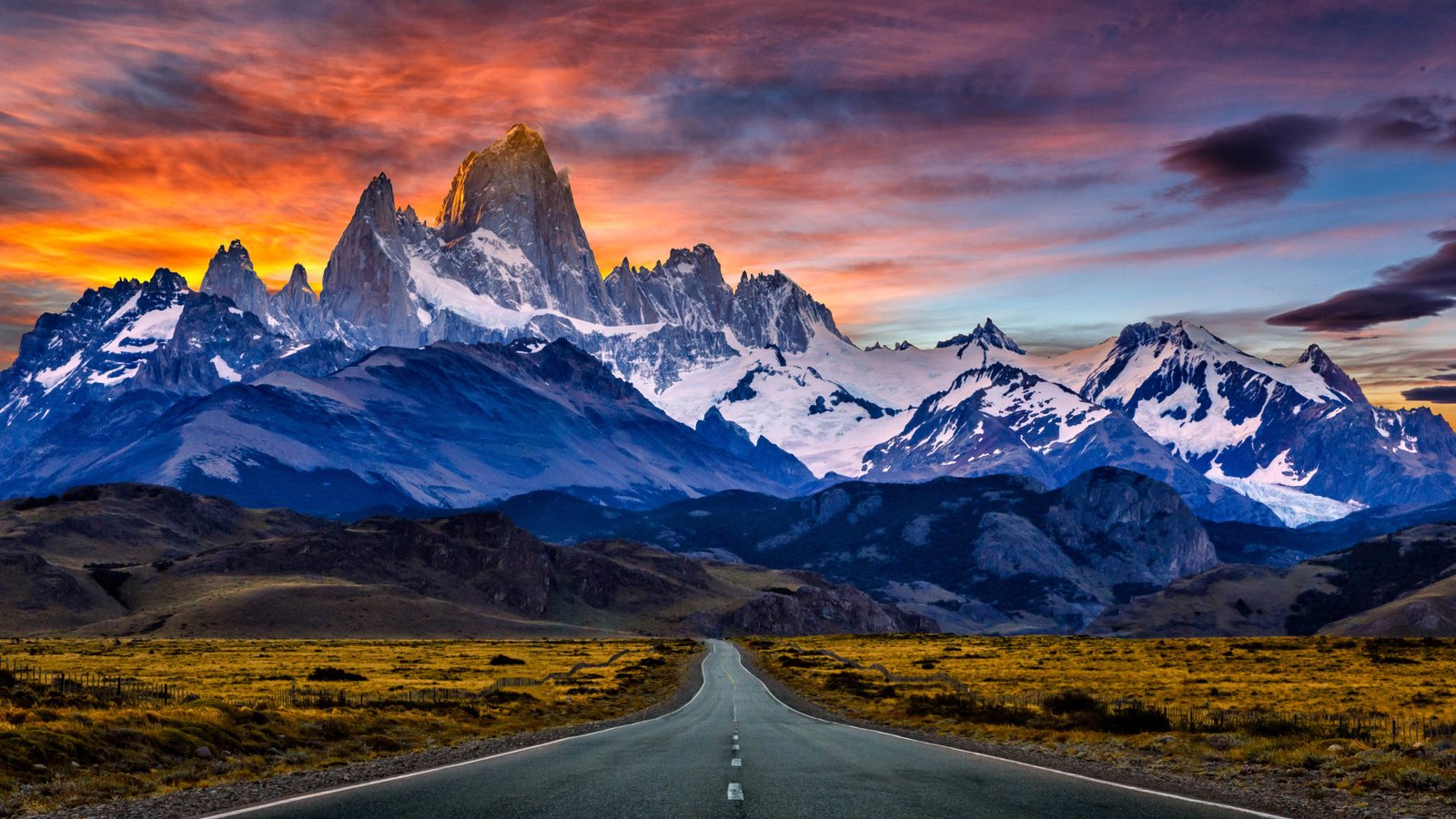 Fitz Roy Mountain In South America Patagonia Between Argentina And Chile In The Nearby El