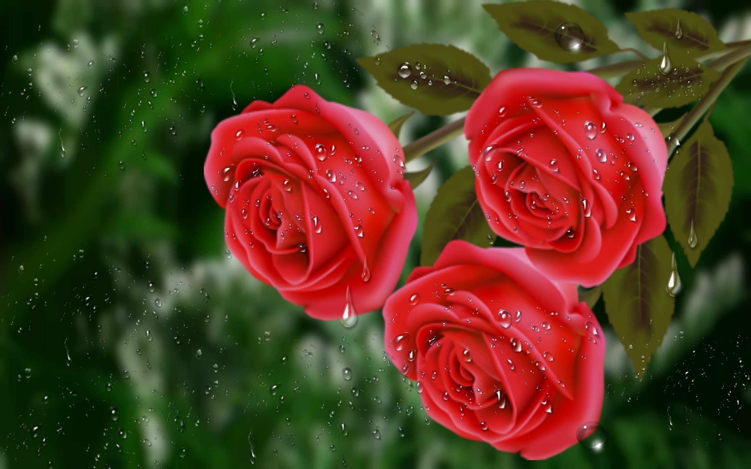 Flowers-rain-drops-roses-water-red-free-download-wallpaper