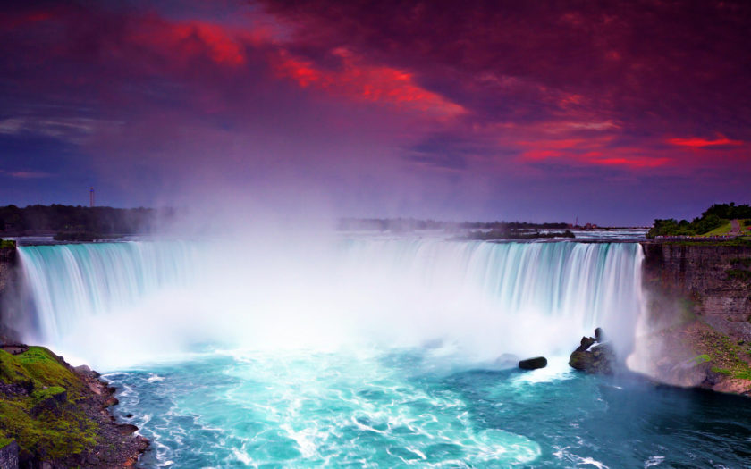 Niagara Falls At Night Lights Hd Wallpaper For Desktop Background ...
