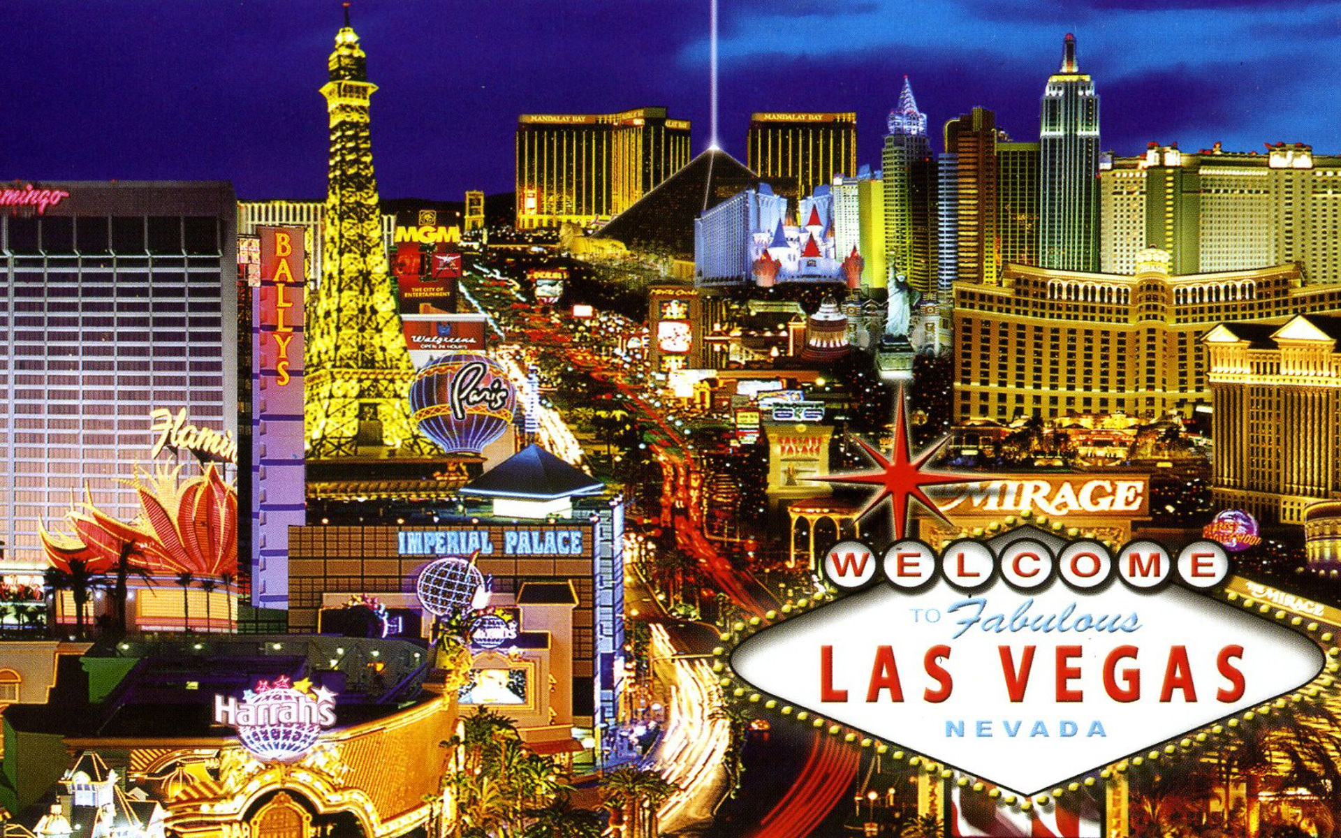 Download Welcome to the Glittering City of Lights: Las Vegas Wallpaper