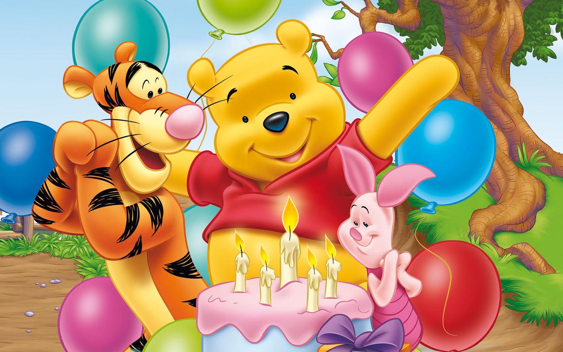 Winnie The Pooh Birthday Background