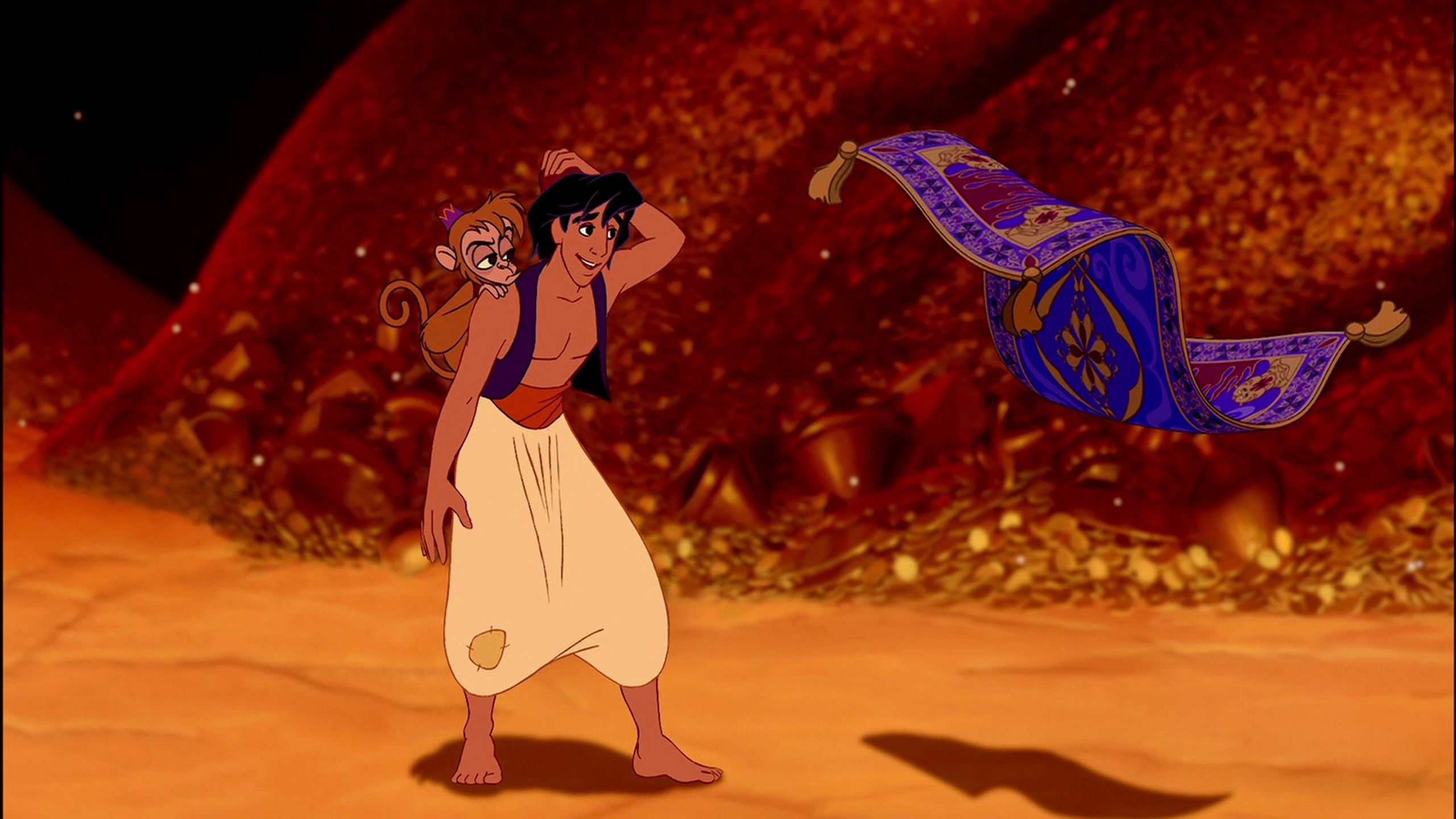 Aladdin And Abu Magic Flying Carpet Hd Wallpaper 2560x1440
