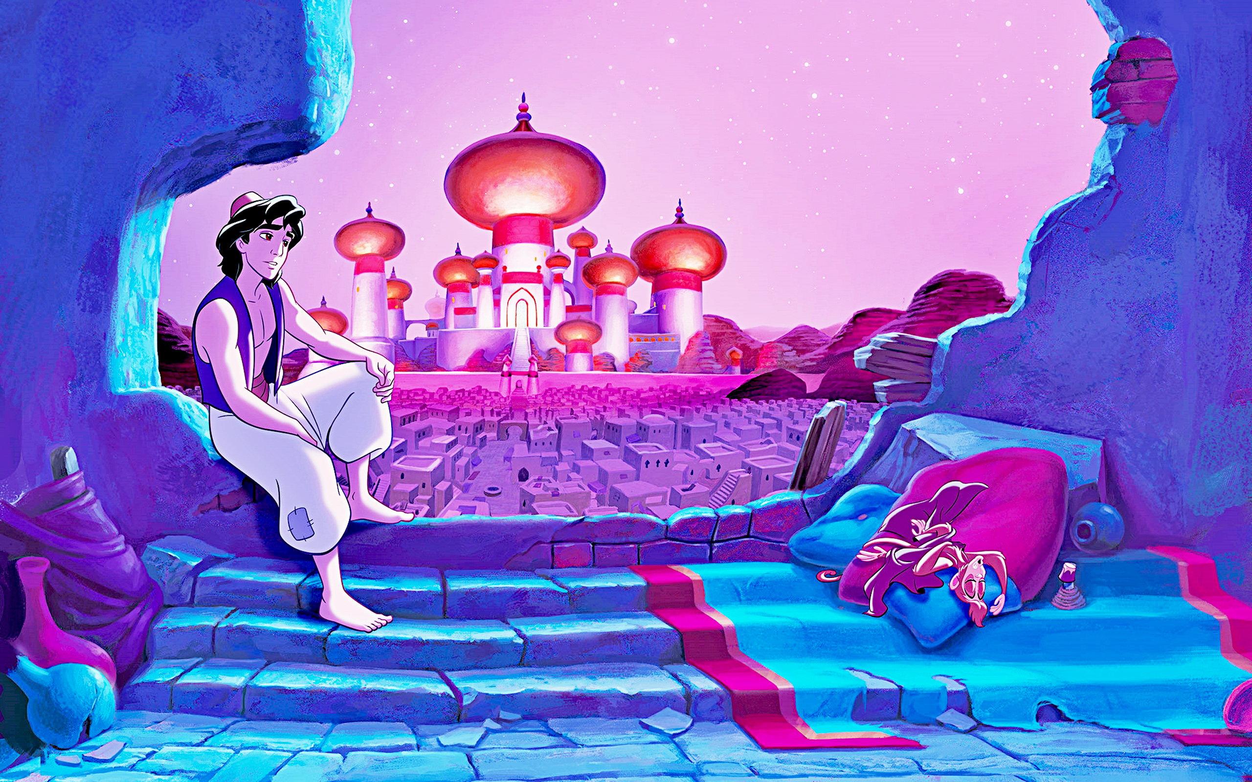 Cartoon Aladdin Walt Disney Aladdin Sultan S Palace Hd Wallpaper 2560x1600 Wallpapers13 Com