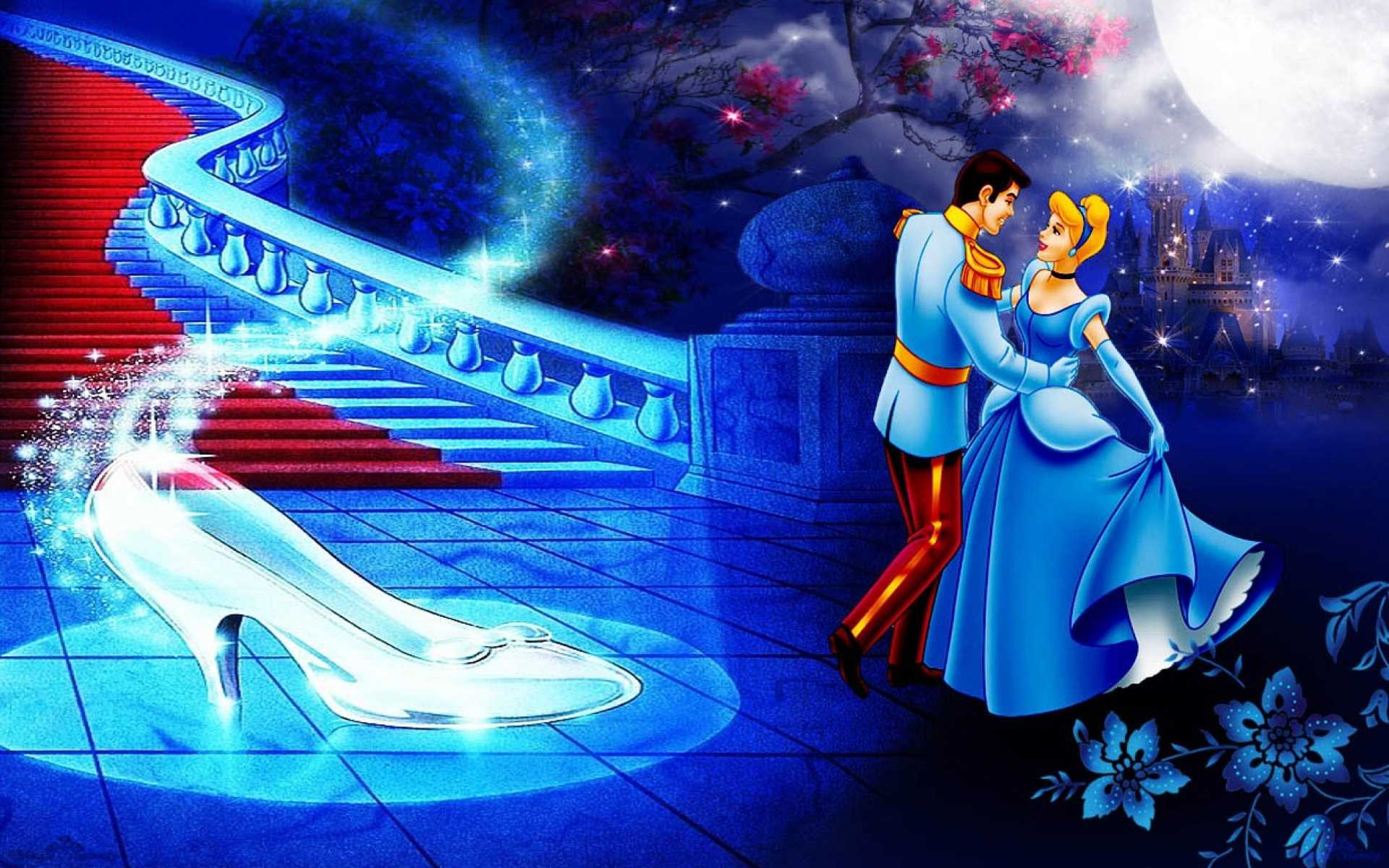 Cartoon Cinderella And Cartoon Cinderella And Prince Charming Dancing
