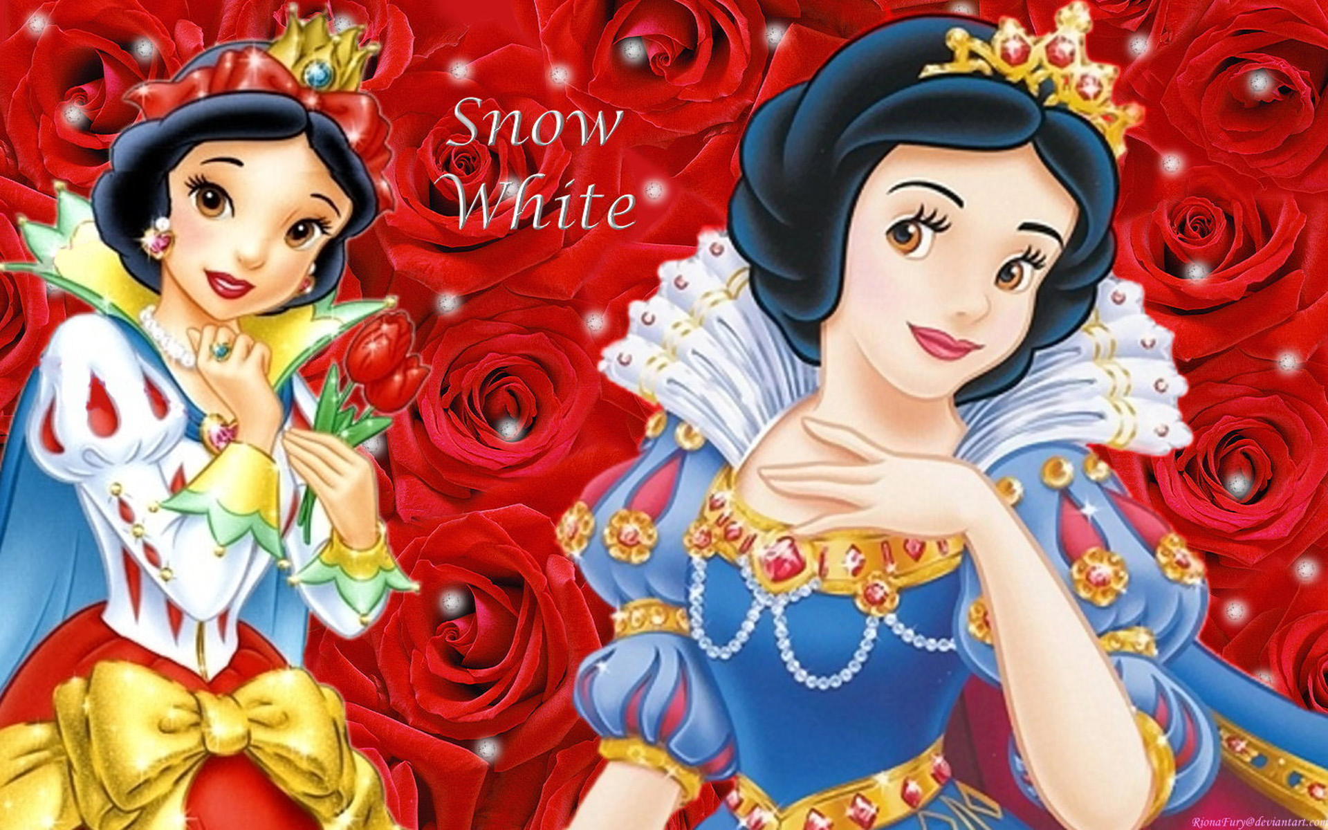 Princess Snow White S Disney Story Cartoon Photo Wallpaper