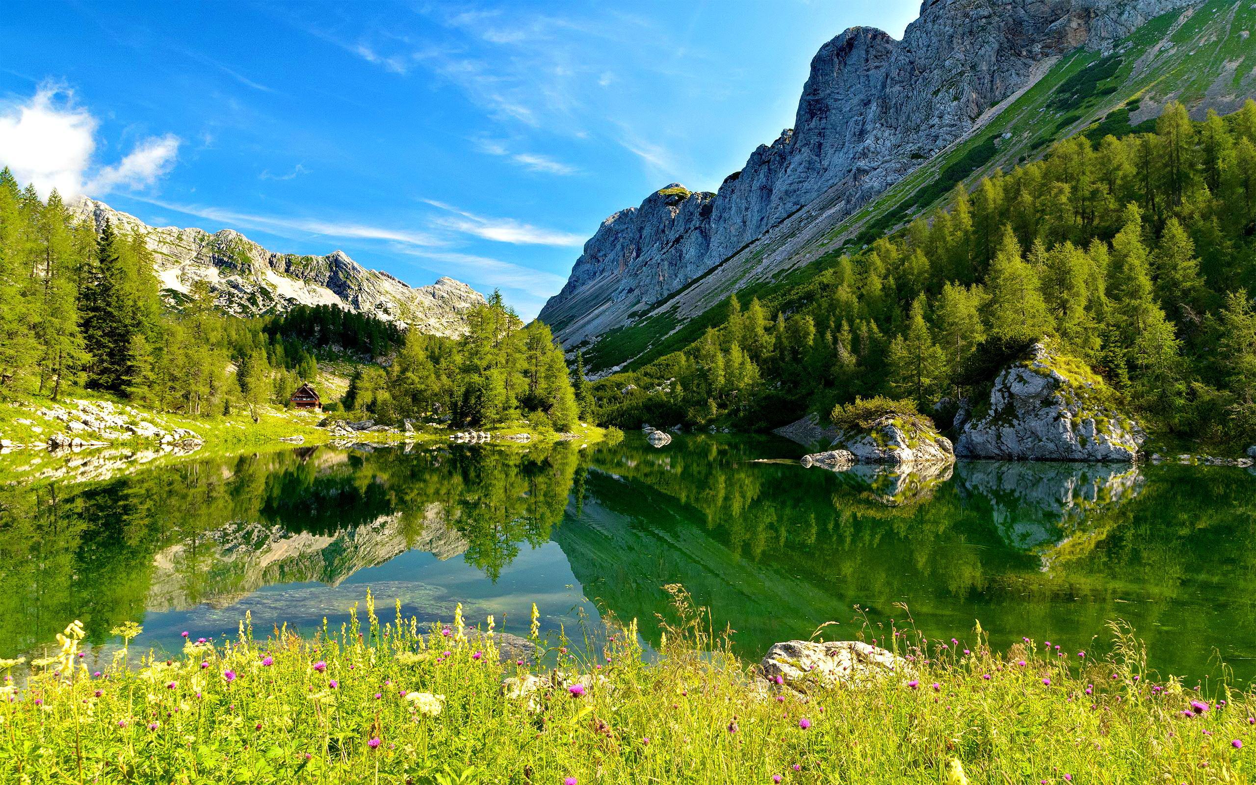 Lake Triglav Slovenia National Park Triglav Landscape Photos Wallpaper