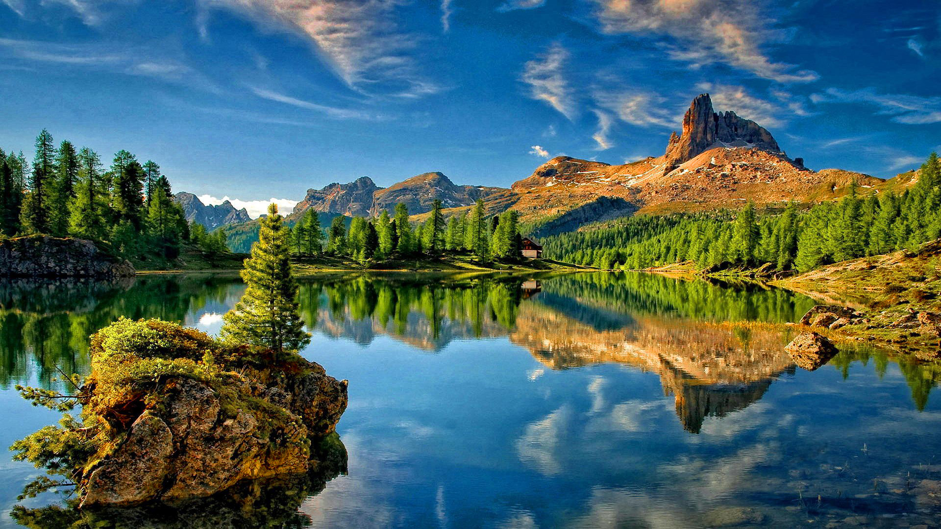 Lake Mountain Sky Reflection Desktop Wallpapers High Resolution ...