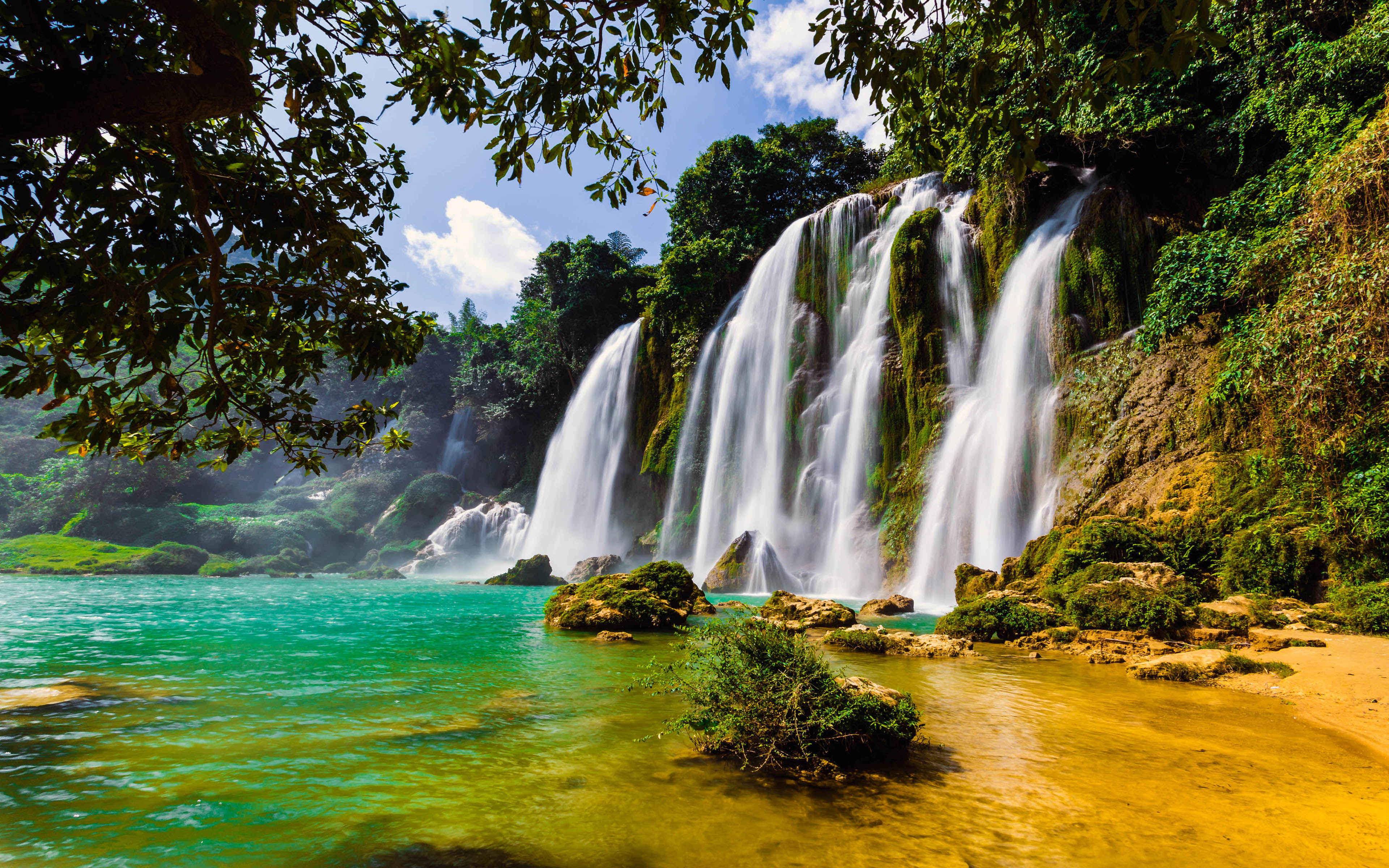 Ban Gioc Waterfall In China And Vietnam 4k Wallpapers Hd &amp; Images For Desktop And Mobile