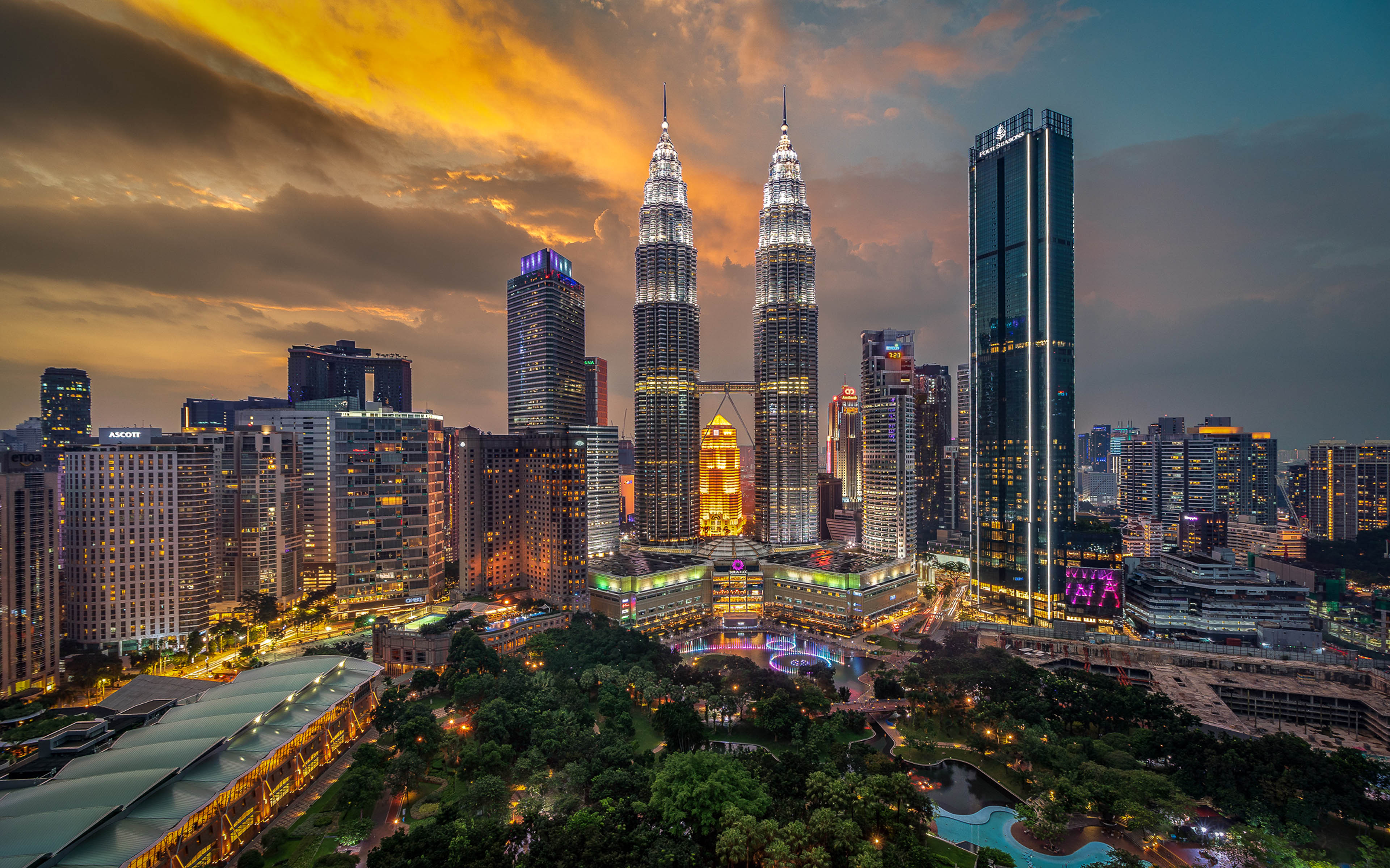 Summer Computer Wallpaper  Petronas Twin Towers Kuala Lumpur Malaysia